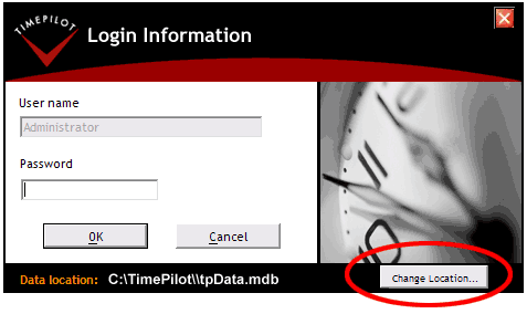 TimePilot Central Login screen TimePilot Central Login screen